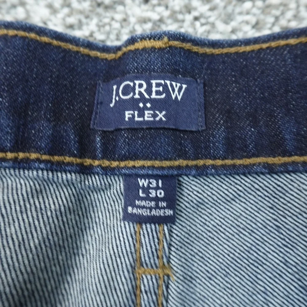 J Crew  Jeans Mens 31X30 Dark Blue Denim Pants Slim Straight Stretch Flex Preppy